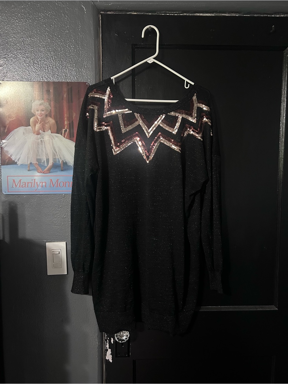 Long Sleeve sequin sweater top